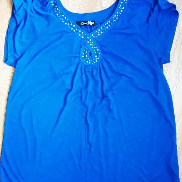 Royal Blue Studded Blouse - Picture 3 of 3